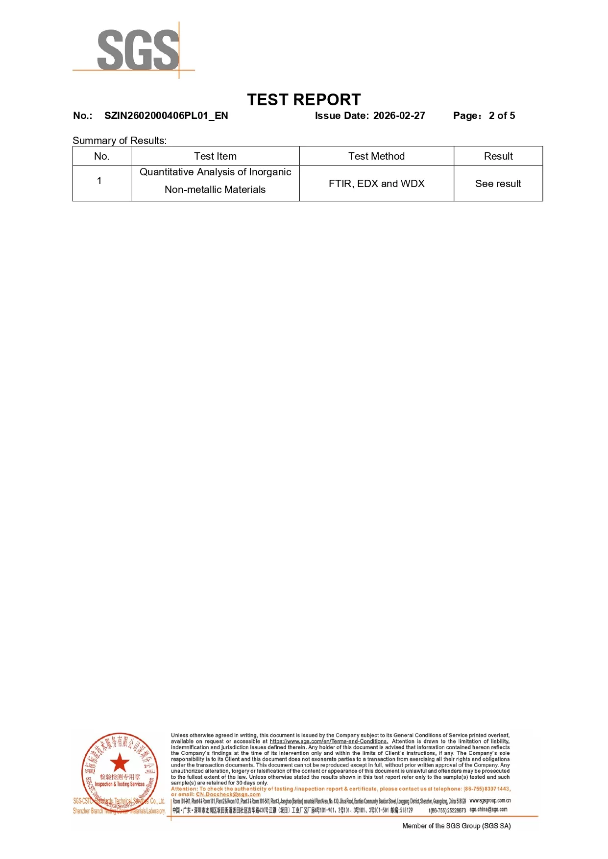 SGS Test 02